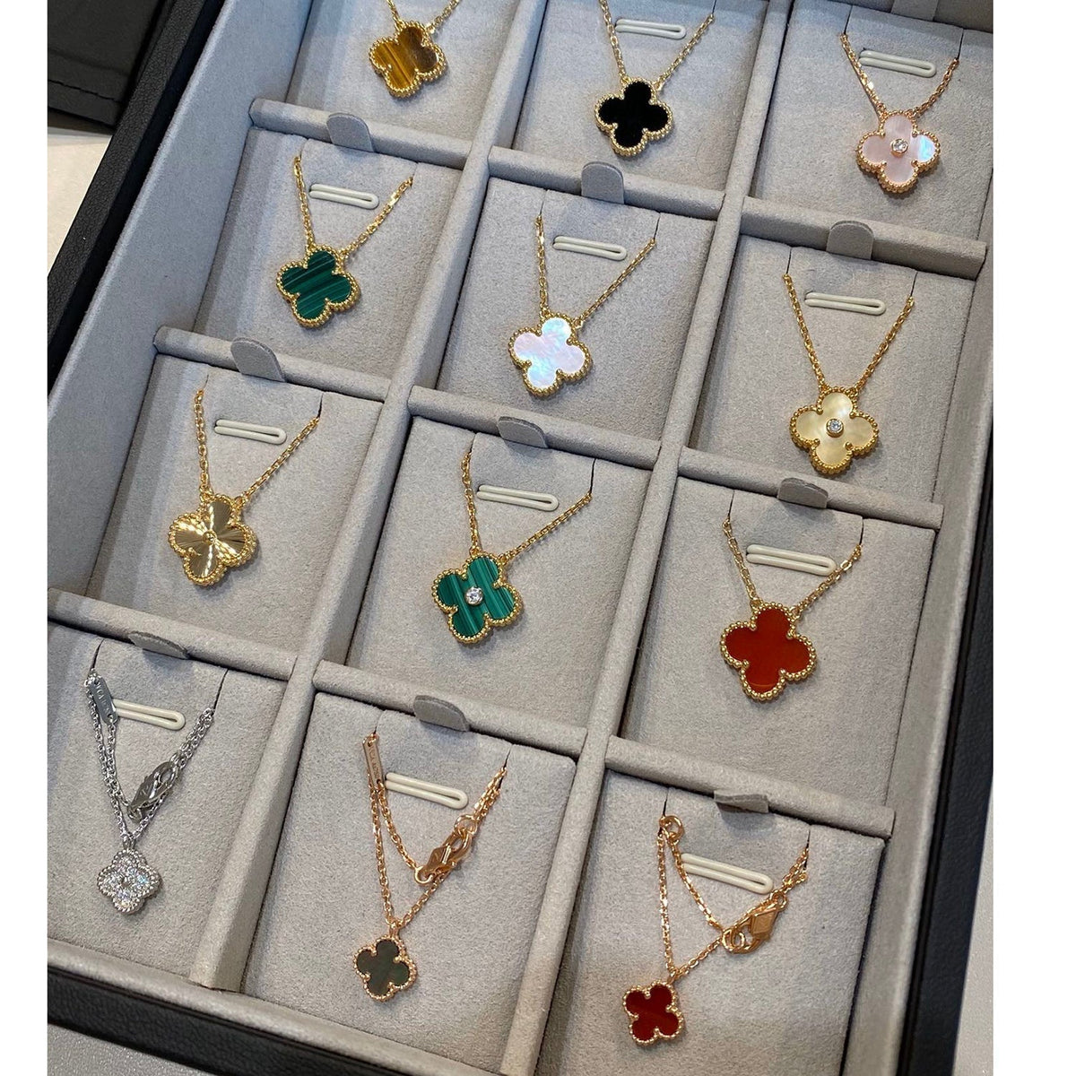 ¡®Lume Jewelry¡¯CLOVER 15MM LASER NECKLACE SILVER