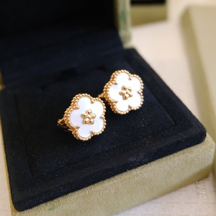 ¡®Lume Jewelry¡¯LUCKY PINK GOLD WHITE MOP EARRINGS