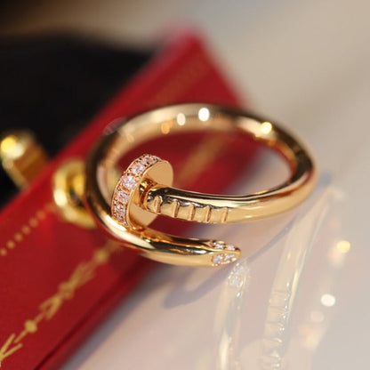 [Lume Jewelry]Size 7 ring with real gold and diamonds