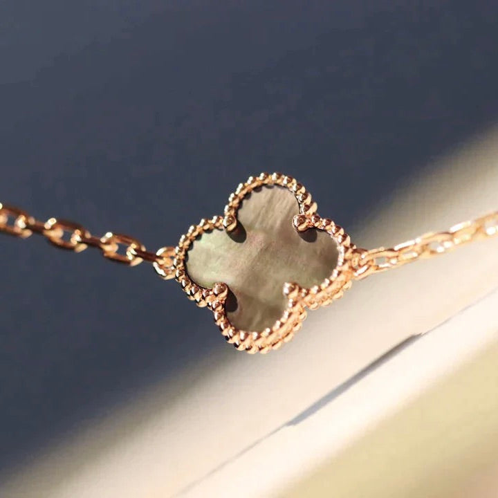 ¡®Lume Jewelry¡¯CLOVER 20 MOTIFS DARK MOP DIAMOND  NECKLACE