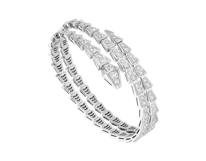 [Lume Jewelry]SERPENTI BRACELET SILVER DIAMOND DOUBLE ROW