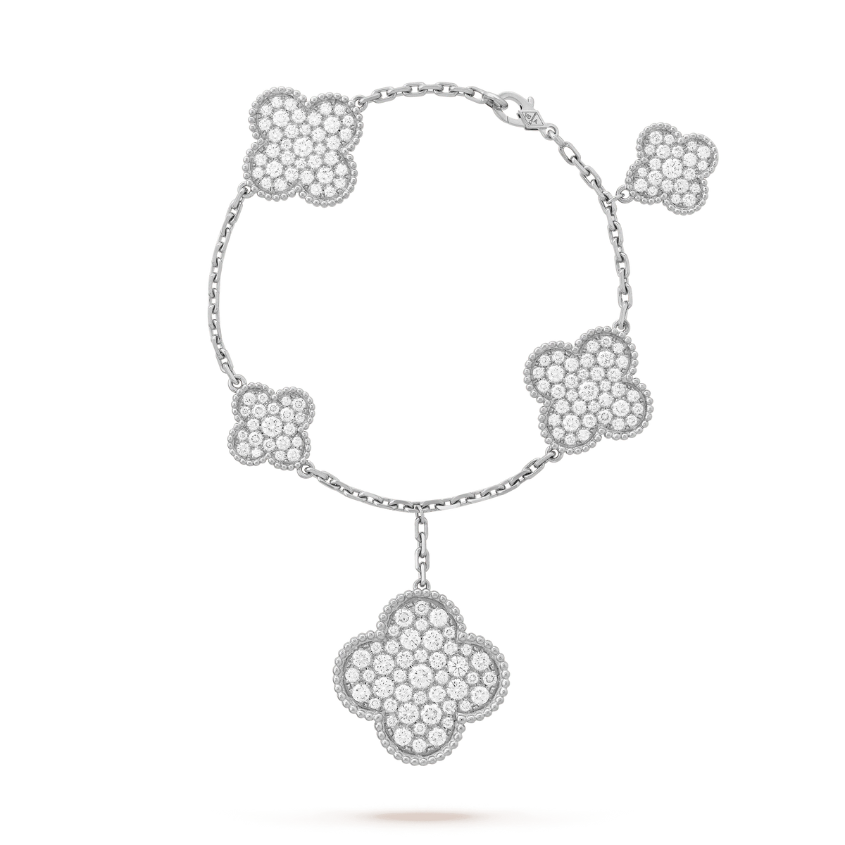 ¡®Lume Jewelry¡¯CLOVER 6 MOTIFS SILVER DIAMOND BRACELET