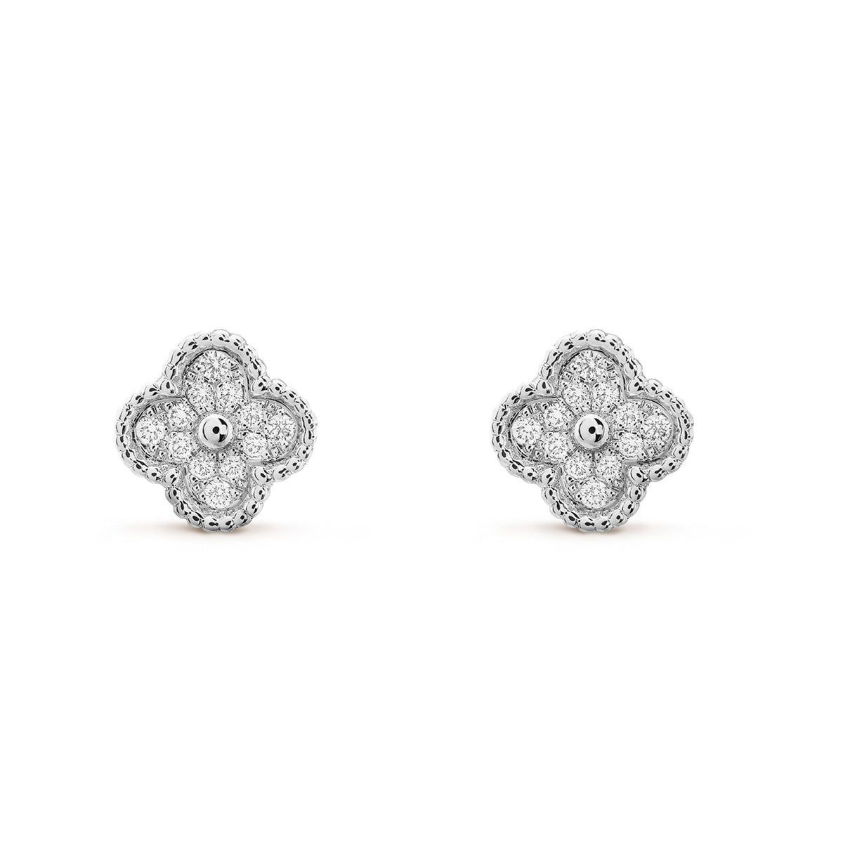 ¡®Lume Jewelry¡¯CLOVER MINI DIAMOND STUD EARRINGS