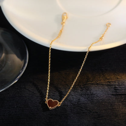 ¡®Lume Jewelry¡¯Sweet Alhambra Mini Carnelian Heart Bracelet