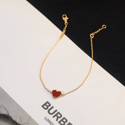 ¡®Lume Jewelry¡¯Sweet Alhambra Mini Carnelian Heart Bracelet