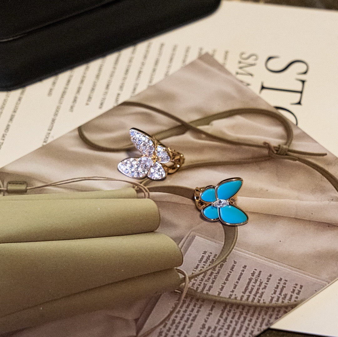 ¡®Lume Jewelry¡¯Asymmetrical Butterfly Earclips