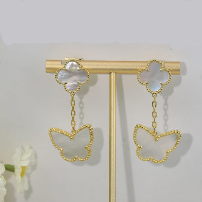 ¡®Lume Jewelry¡¯CLOVER MEDIUM 1 MOTIFS CARNELIAN  DIAMOND earrings