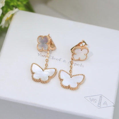 ¡®Lume Jewelry¡¯CLOVER MEDIUM 1 MOTIFS CARNELIAN  DIAMOND earrings