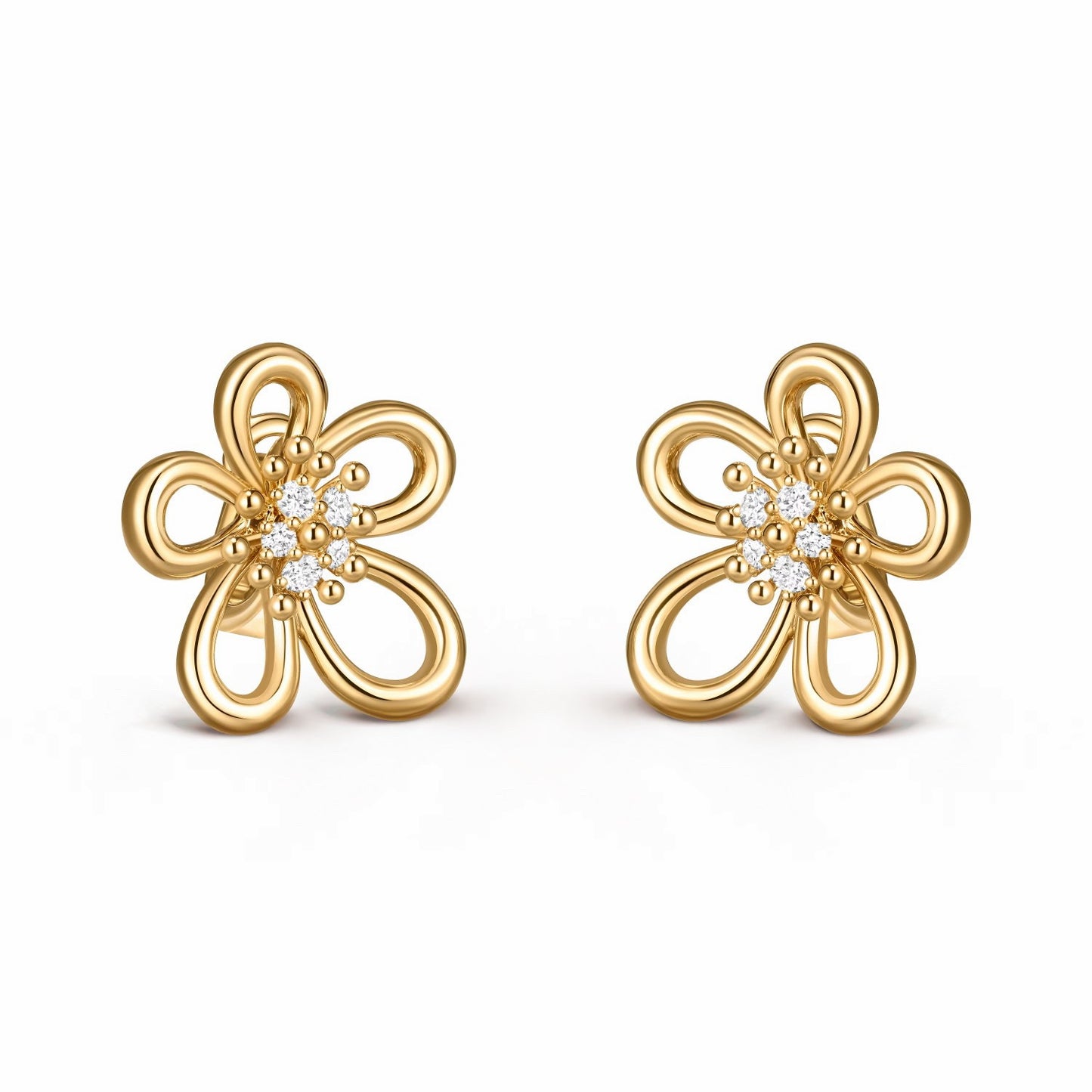 [Lume Jewelry]Flowerlace Stud Earrings,
