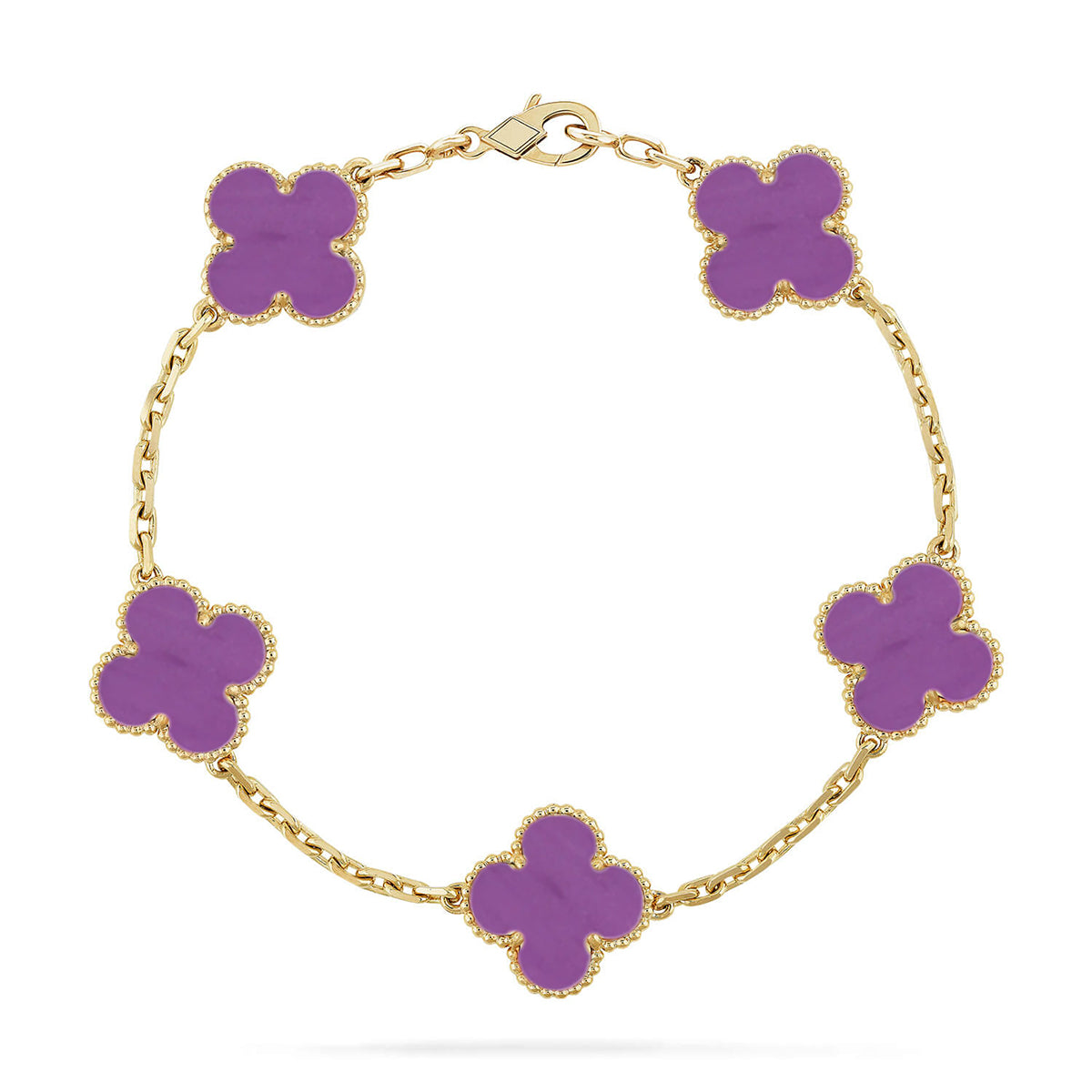[Lume Jewelry]New  CLOVER 5 MOTIF VIOLET BRACELET COLLECTION