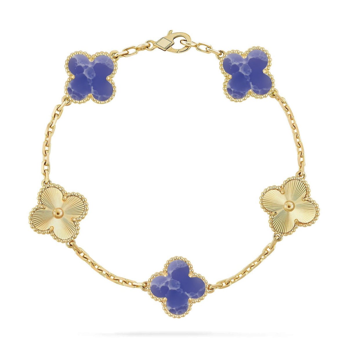 [Lume Jewelry]New CLOVER 5 MOTIF BLUE VEINS BRACELET COLLECTION