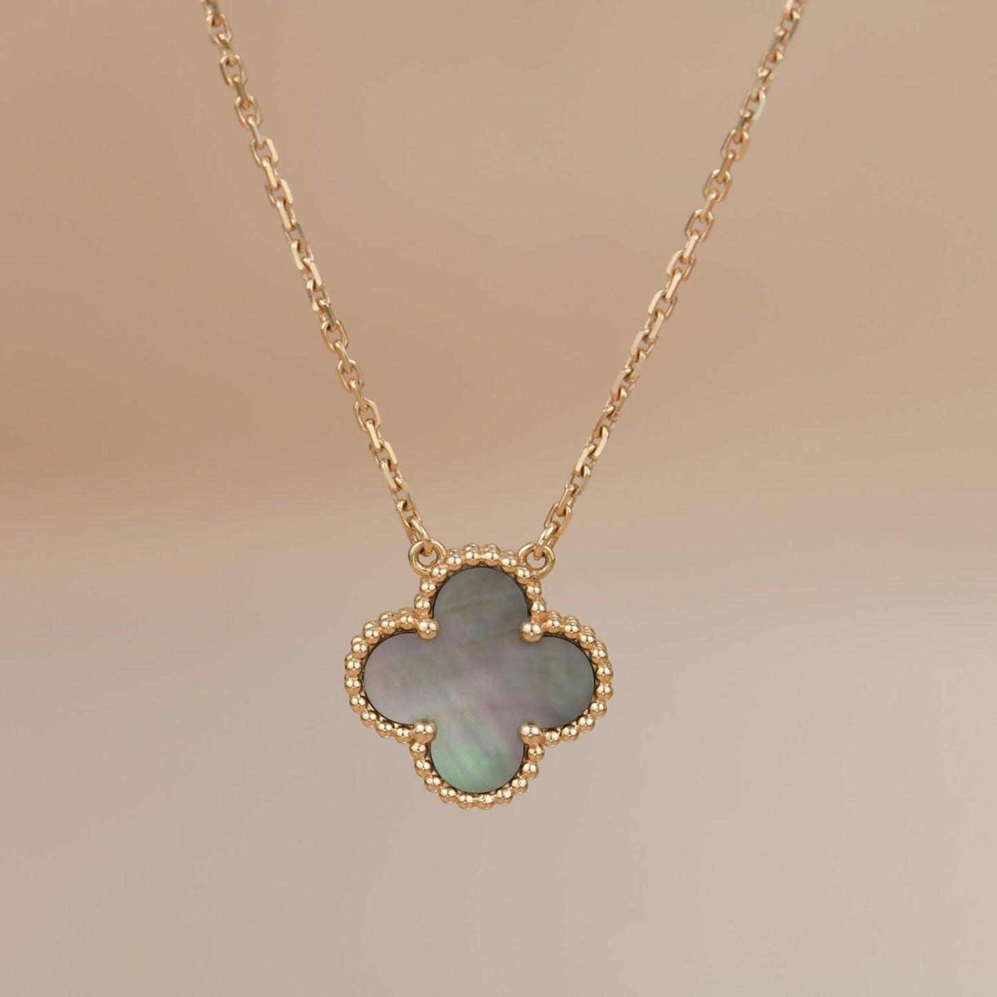 ¡®Lume Jewelry¡¯CLOVER 15MM  GRAY MOTHER OF PEARL NECKLACE