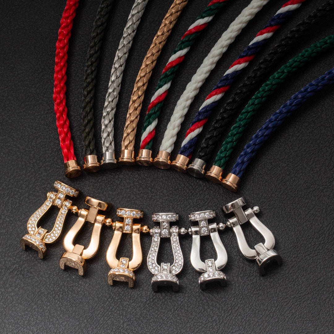 ¡®Lume Jewelry¡¯FORCE LARGE HORSESHOE FULL DIAMOND BRACELET SILVER