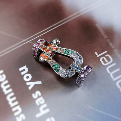 ¡®Lume Jewelry¡¯FORCE LARGE HORSESHOE  COLORED DIAMOND BRACELET ROSE GOLD