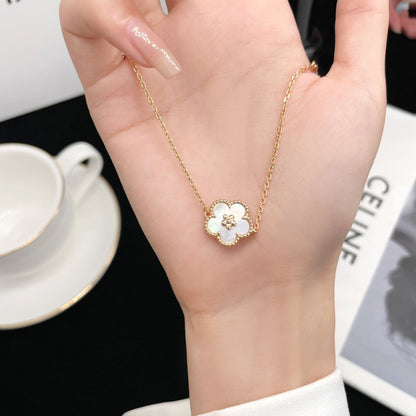 ¡®Lume Jewelry¡¯LUCKY  WHITE MOP  PLUM BLOSSOM NECKLACE