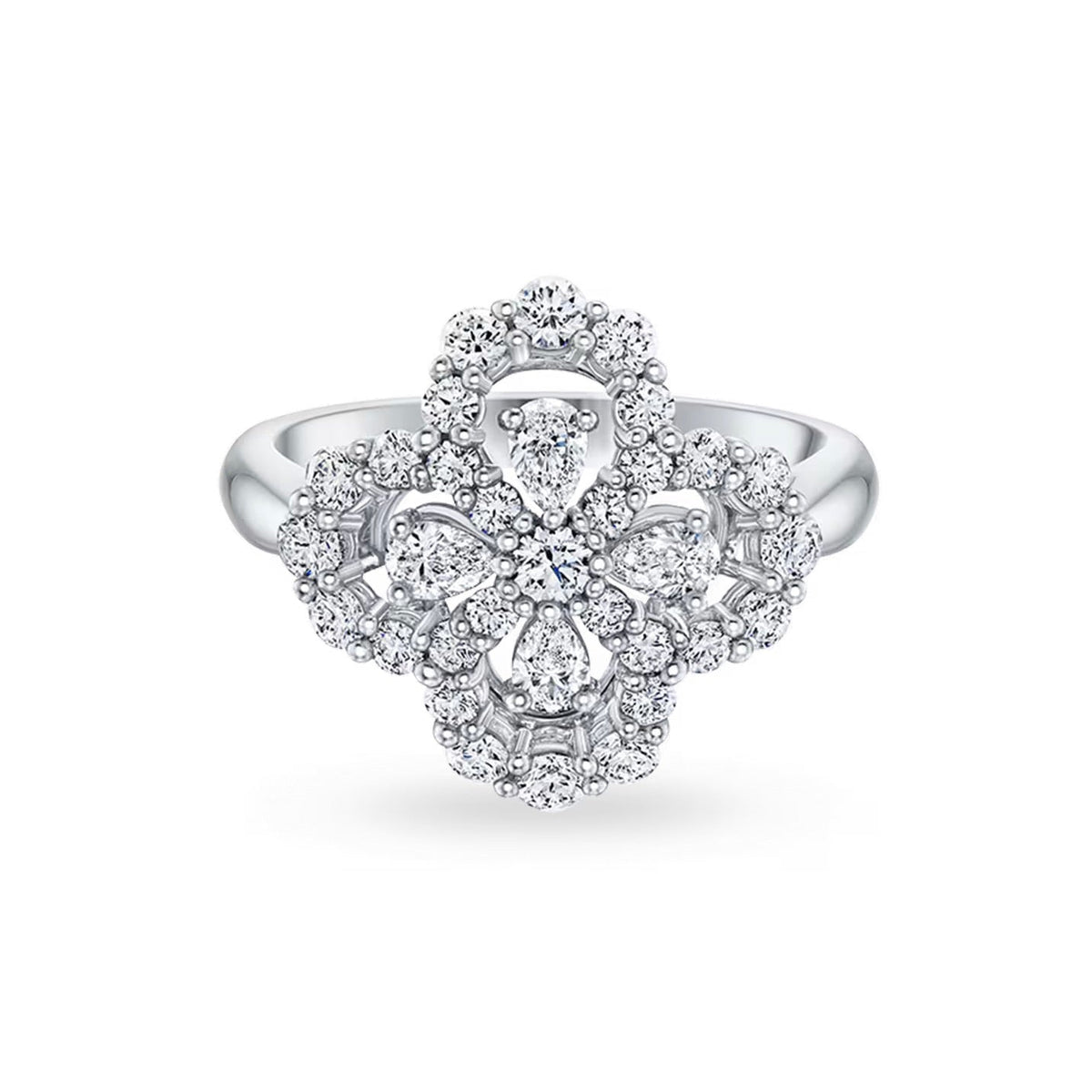 ¡®Lume Jewelry¡¯LOOP RING FULL MOTIF DIAMOND 16MM SILVE