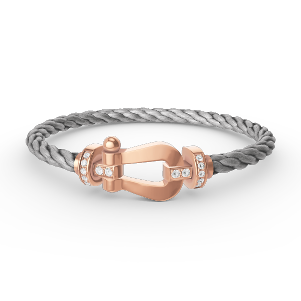 ¡®Lume Jewelry¡¯FORCE LARGE HORSESHOE HALF DIAMOND BRACELET ROSE GOLD