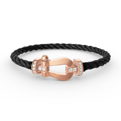 ¡®Lume Jewelry¡¯FORCE LARGE HORSESHOE HALF DIAMOND BRACELET ROSE GOLD