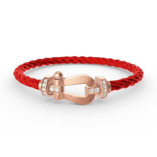 ¡®Lume Jewelry¡¯FORCE LARGE HORSESHOE HALF DIAMOND BRACELET ROSE GOLD