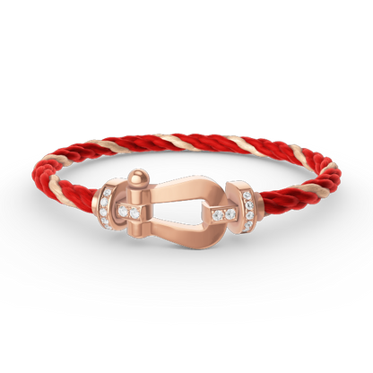 ¡®Lume Jewelry¡¯FORCE LARGE HORSESHOE HALF DIAMOND BRACELET ROSE GOLD