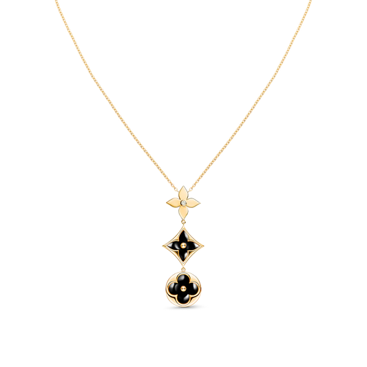 ¡®Lume Jewelry¡¯STAR AND SUN ONYX PINK GOLD NECKLACE