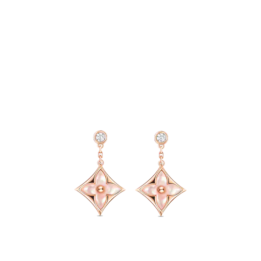 ¡®Lume Jewelry¡¯DOUBLE STAR PINK GOLD MOP DROP EARRINGS