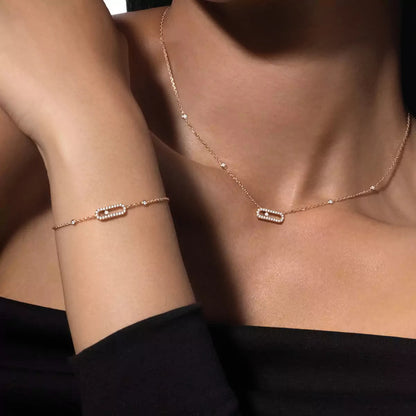 [Lume Jewelry]Diamond Necklace Move Uno