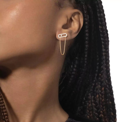 [Lume jewelry]Move Uno Diamond Earrings