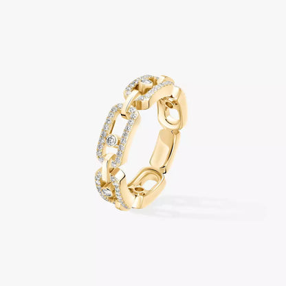 [Lume Jewelry]Move Link Pave_-Set Diamond Ring