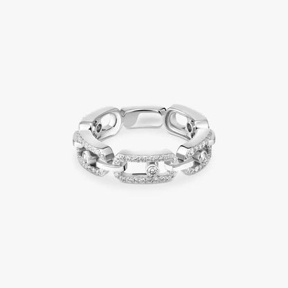 [Lume Jewelry]Move Link Pave_-Set Diamond Ring