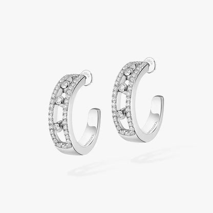 [Lume Jewelry]Diamond Pave_ Hoop Earrings Move