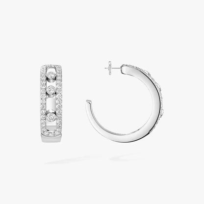 [Lume Jewelry]Diamond Pave_ Hoop Earrings Move