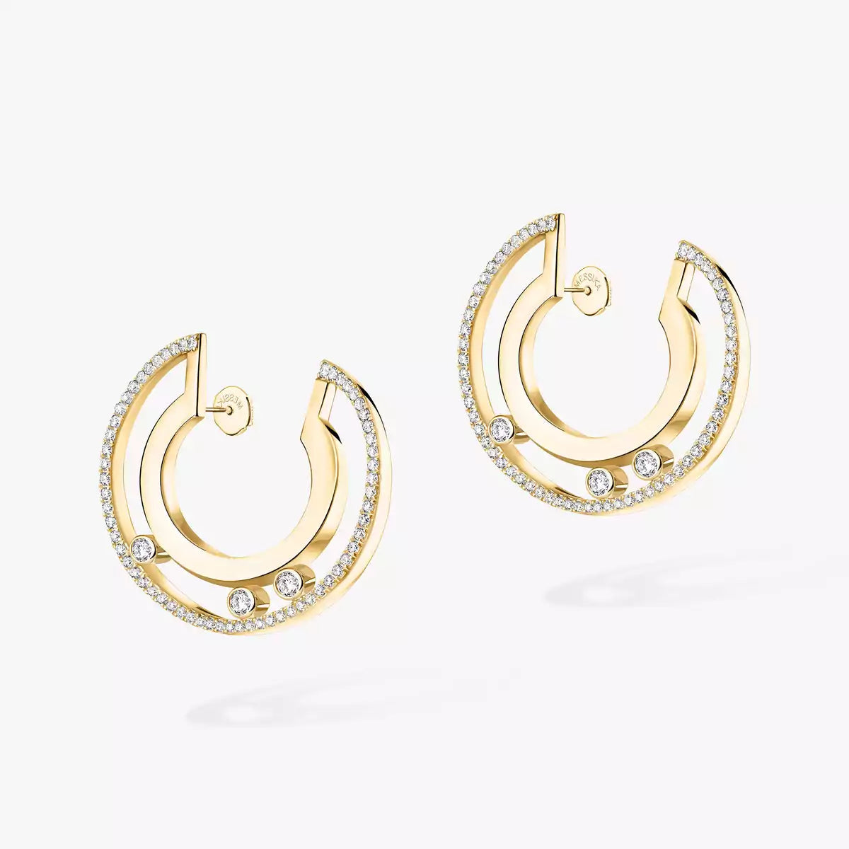 [Lume Jewelry]Move Romane Small Diamond Hoop Earrings
