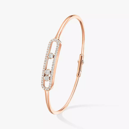[Lume Jewelry]Move Pavé Diamond Bangle Bracelet M