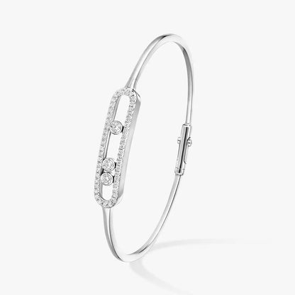 [Lume Jewelry]Move Pavé Diamond Bangle Bracelet M