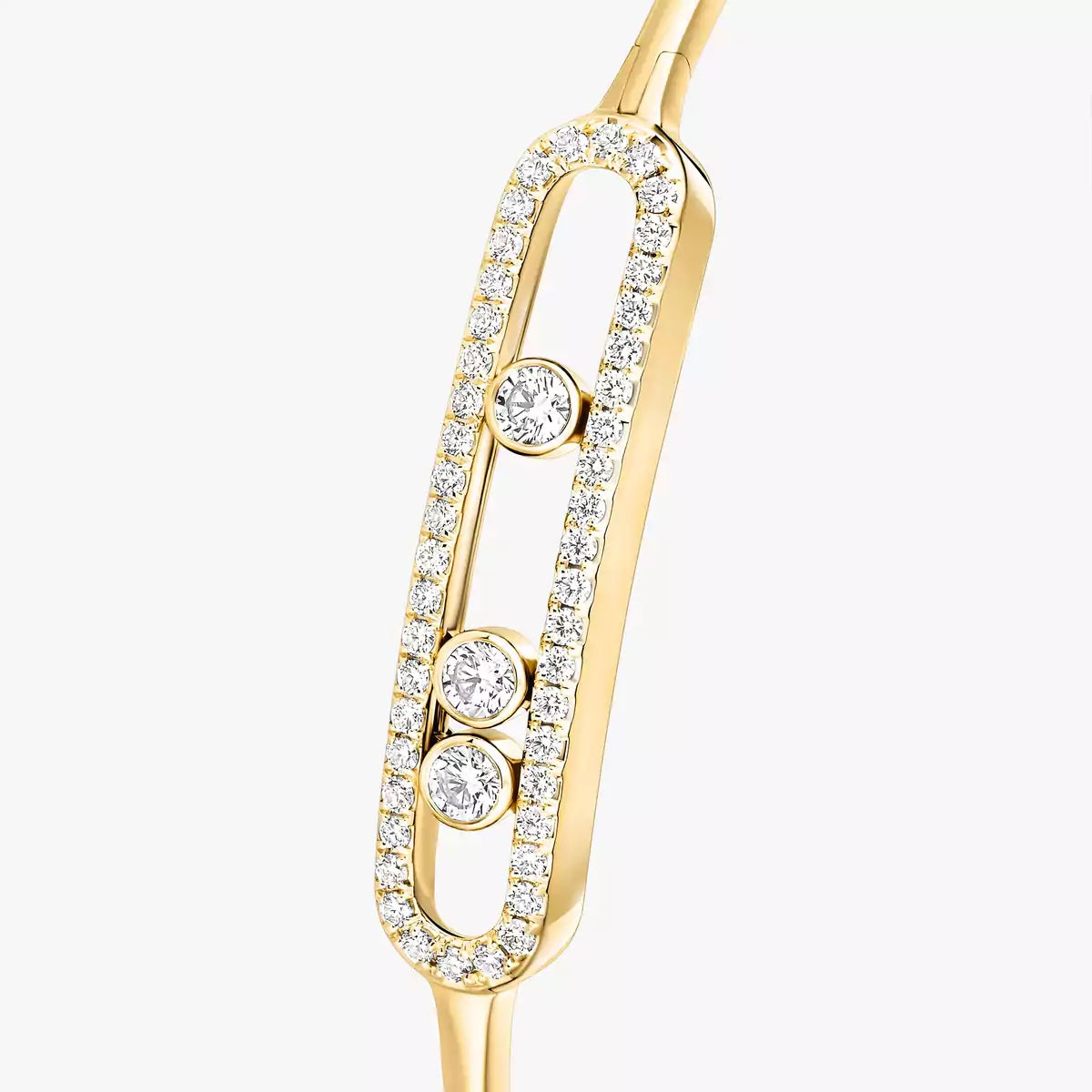 [Lume Jewelry]Move Pavé Diamond Bangle Bracelet M