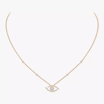 [Lume Jewelry]Pave_ Diamond Necklace Lucky Eye