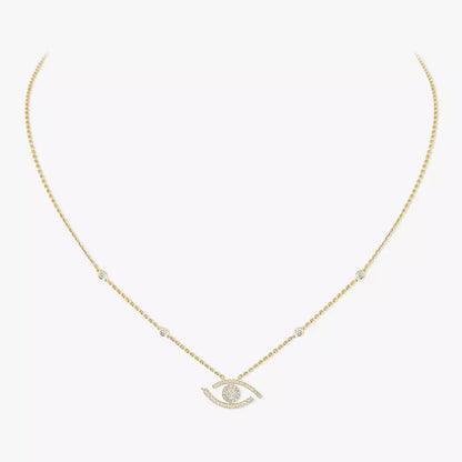 [Lume Jewelry]Pave_ Diamond Necklace Lucky Eye