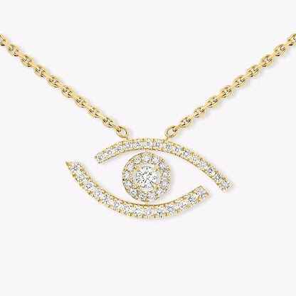 [Lume Jewelry]Pave_ Diamond Necklace Lucky Eye