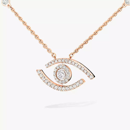 [Lume Jewelry]Pave_ Diamond Necklace Lucky Eye