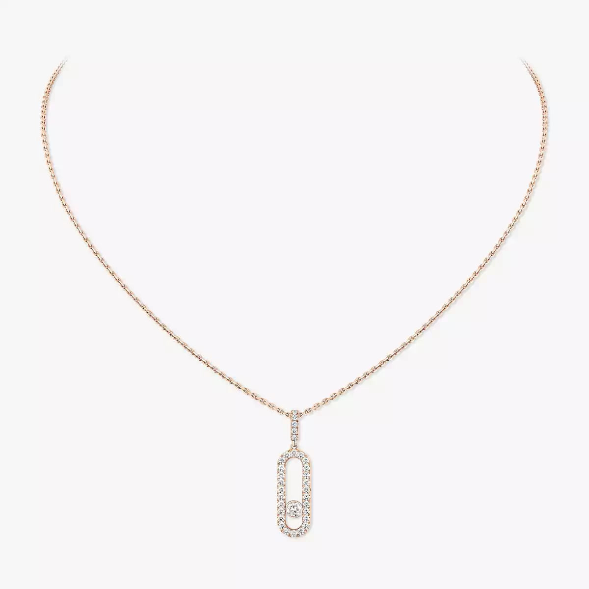 [Lume Jewelry]Move Uno Diamond Necklace in Rose Gold