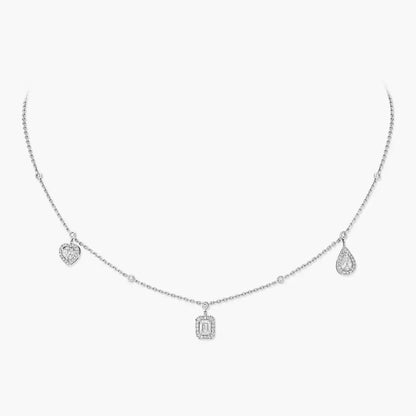 [Lume Jewelry]My Twin Diamond Necklace in Silver