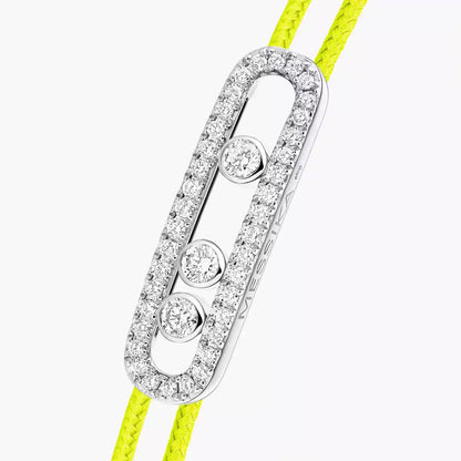[Lume Jewelry]Care(Medium-3.5mm) pink cord pavé bracelet