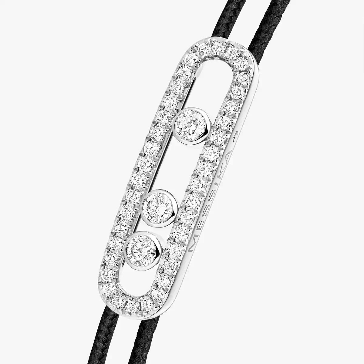 [Lume Jewelry]Care(Medium-3.5mm) pink cord pavé bracelet