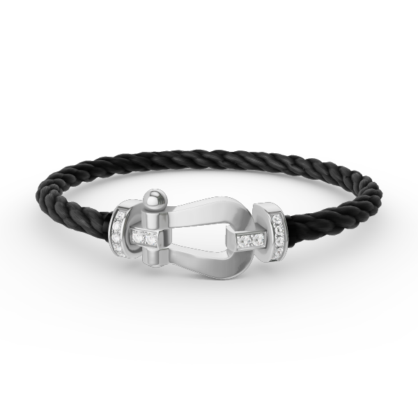 ¡®Lume Jewelry¡¯FORCE LARGE HORSESHOE HALF DIAMOND BRACELET SILVER