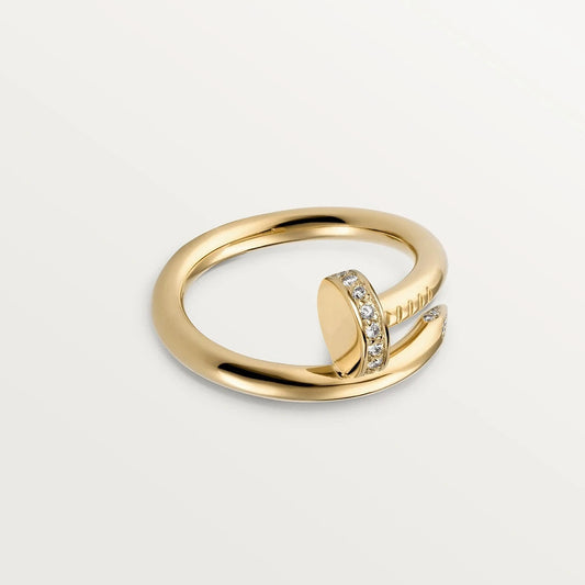 [Lume Jewelry]Size 7 ring with real gold and diamonds